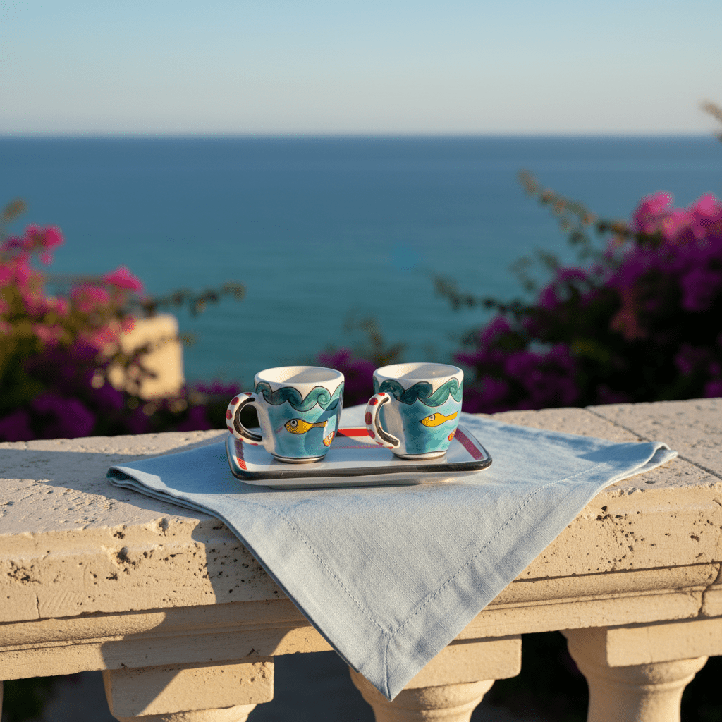 Set Tazzine da Caffè con Vassoio Gadir - Sua Maestà Sicilia