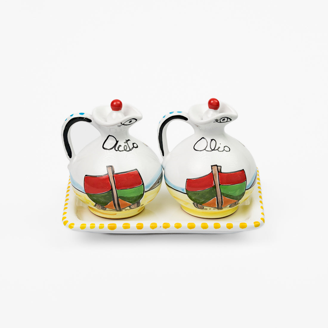 Elaborate Dammusi oil and vinegar set