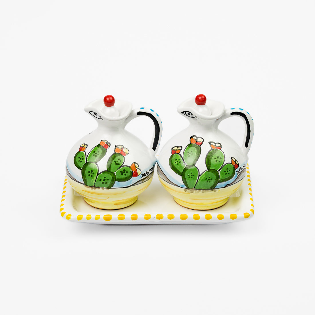 Elaborate Dammusi oil and vinegar set