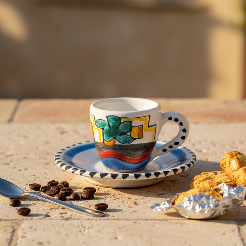 Tazzina da caffè con piattino Dammusi