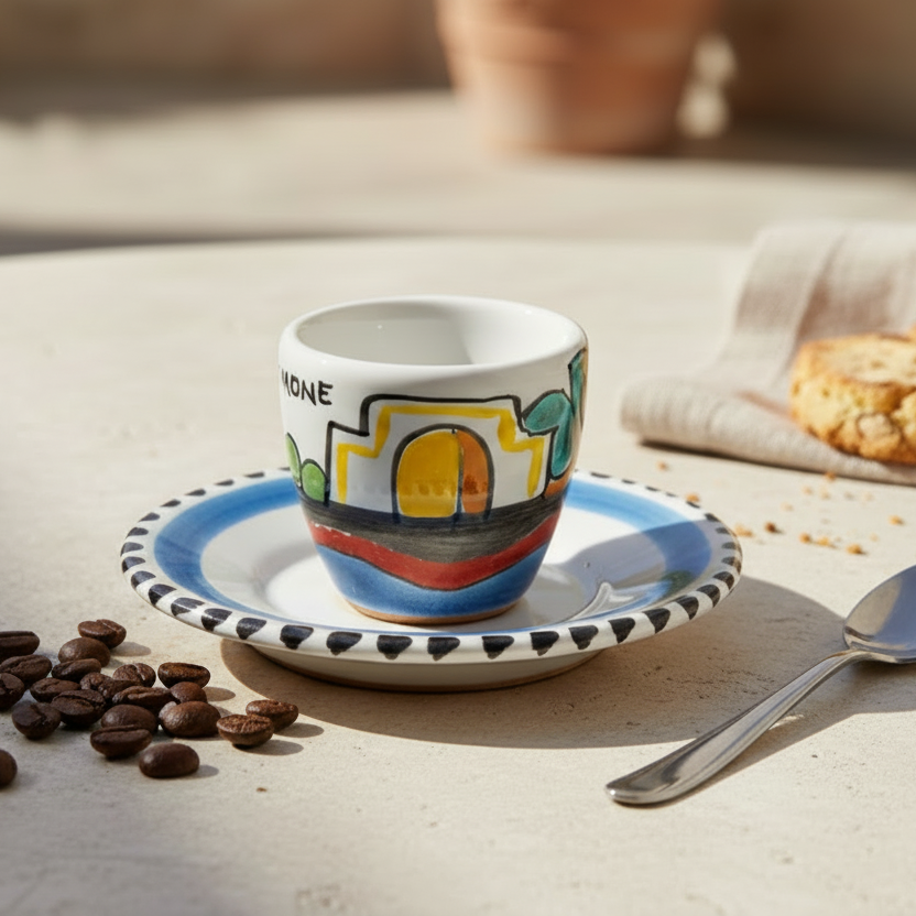 Tazzina da caffè con piattino Dammusi