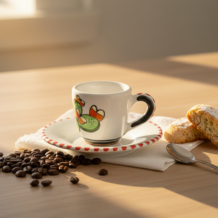 Tazzina da caffè con piattino Ficus