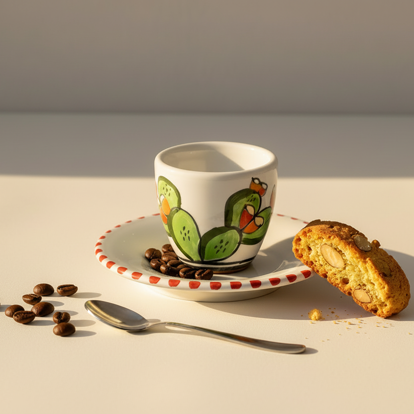 Tazzina da caffè con piattino Ficus