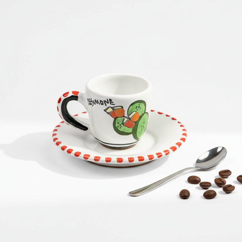 Tazzina da caffè con piattino Ficus