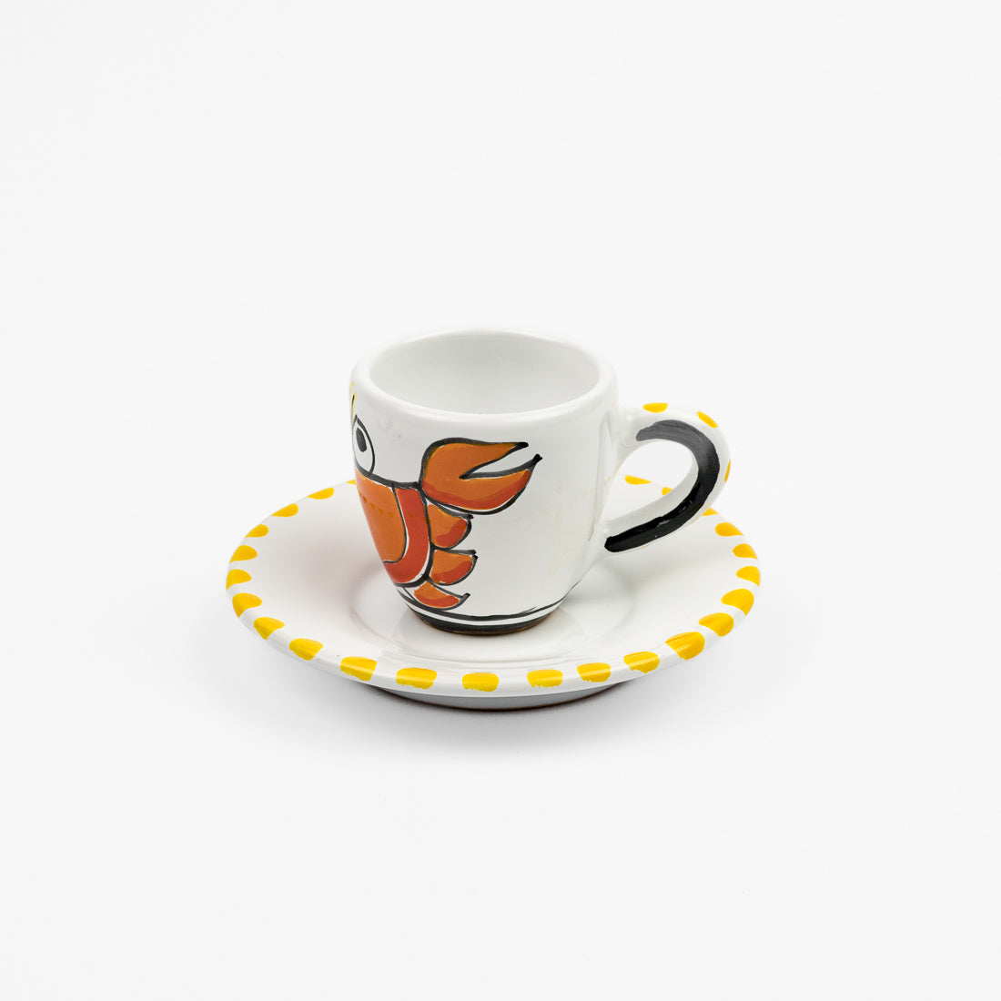 Crab Coffee Cup and Saucer
