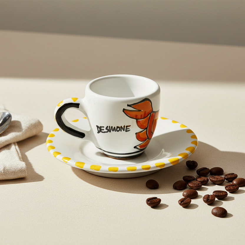 Tazzina da caffè con piattino Granchio