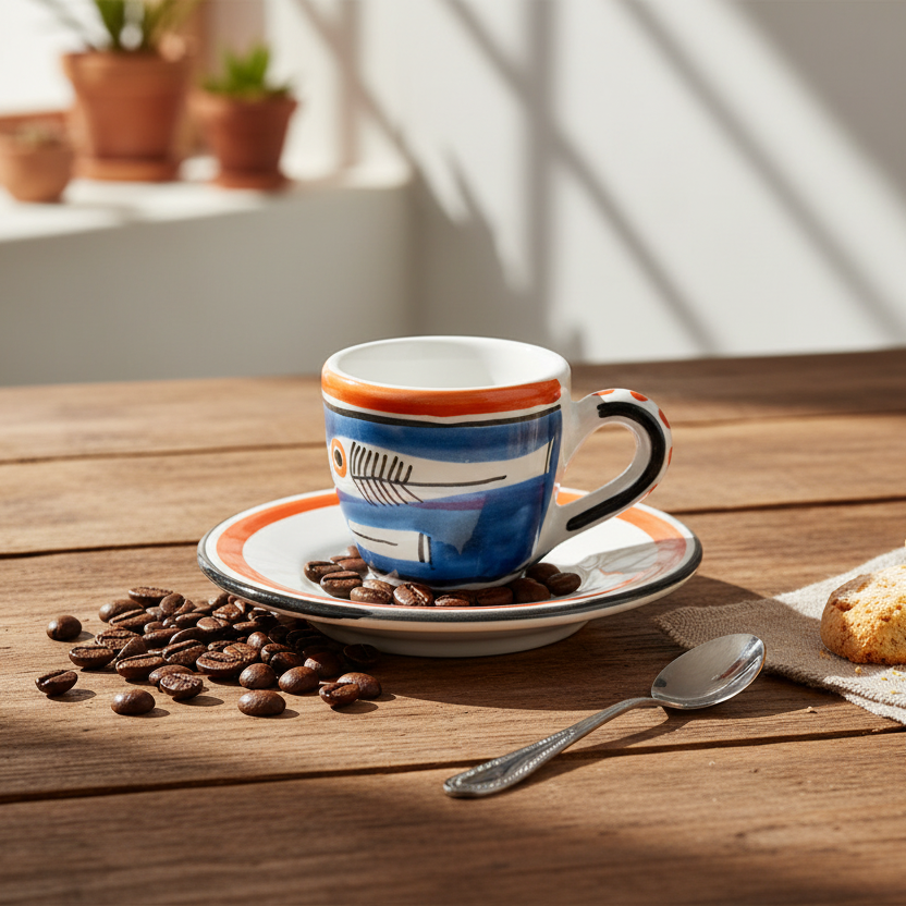 Tazzina da caffè con piattino Itaca