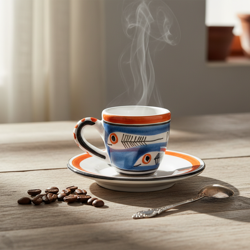 Tazzina da caffè con piattino Itaca