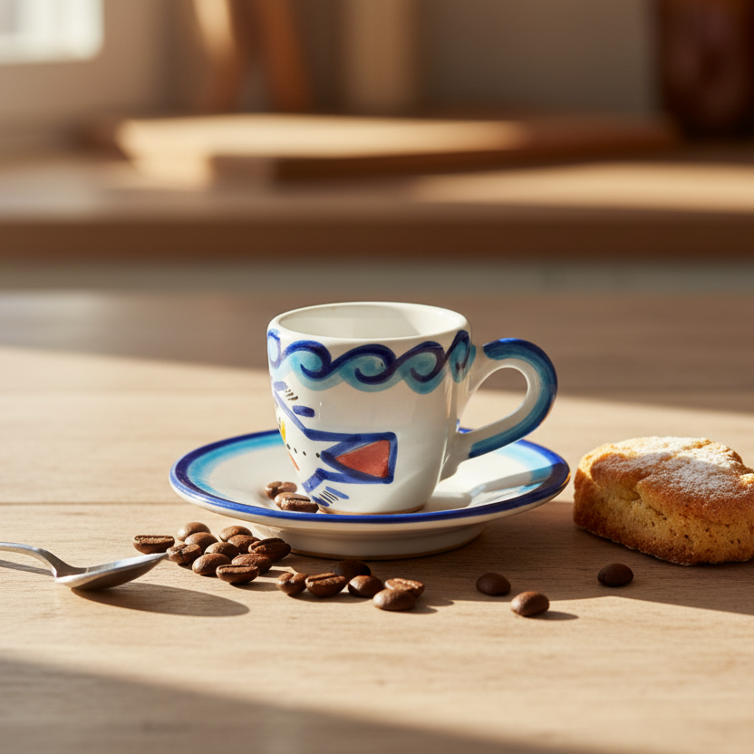 Tazzina da caffè con piattino Levante