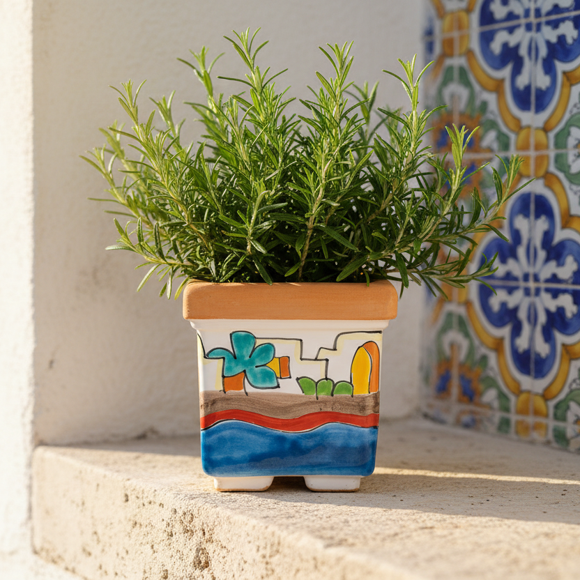 Vaso porta pianta quadrato Dammusi