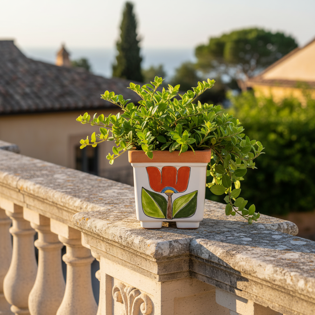 Vaso porta pianta quadrato Gallo