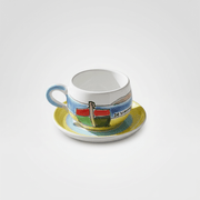 Tazza da Cappuccino con Piattino Dammusi Elaborato - Sua Maestà Sicilia