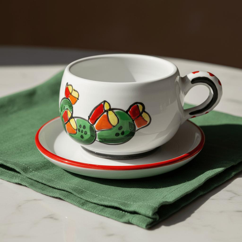 Tazza da Cappuccino con Piattino Ficus - Sua Maestà Sicilia