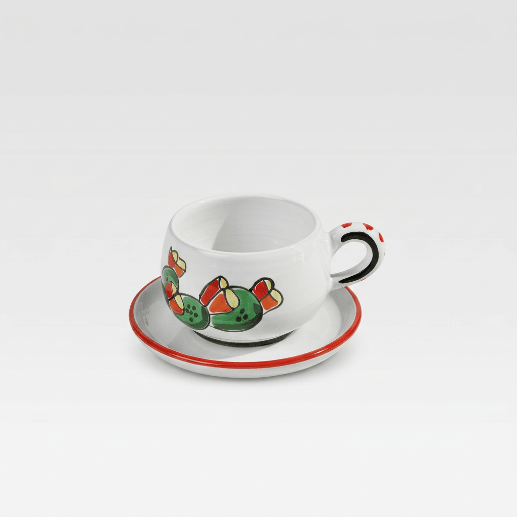 Tazza da Cappuccino con Piattino Ficus - Sua Maestà Sicilia