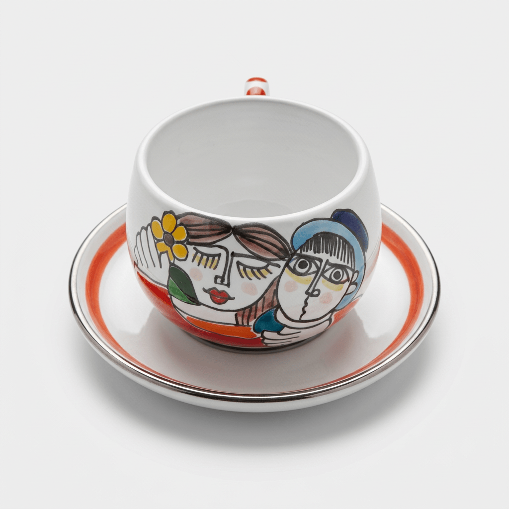 Tazza da Cappuccino con Piattino Fidanzati - Sua Maestà Sicilia