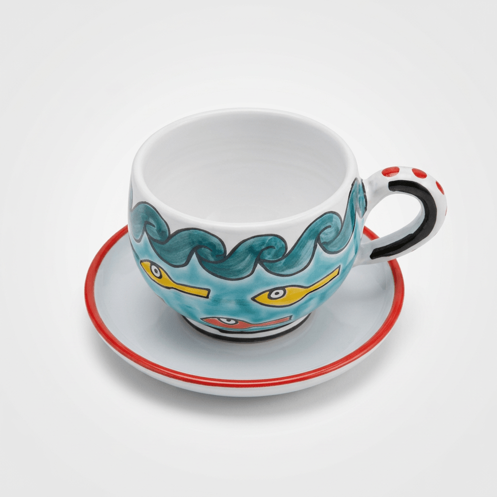 Tazza da Cappuccino con Piattino Gadir - Sua Maestà Sicilia