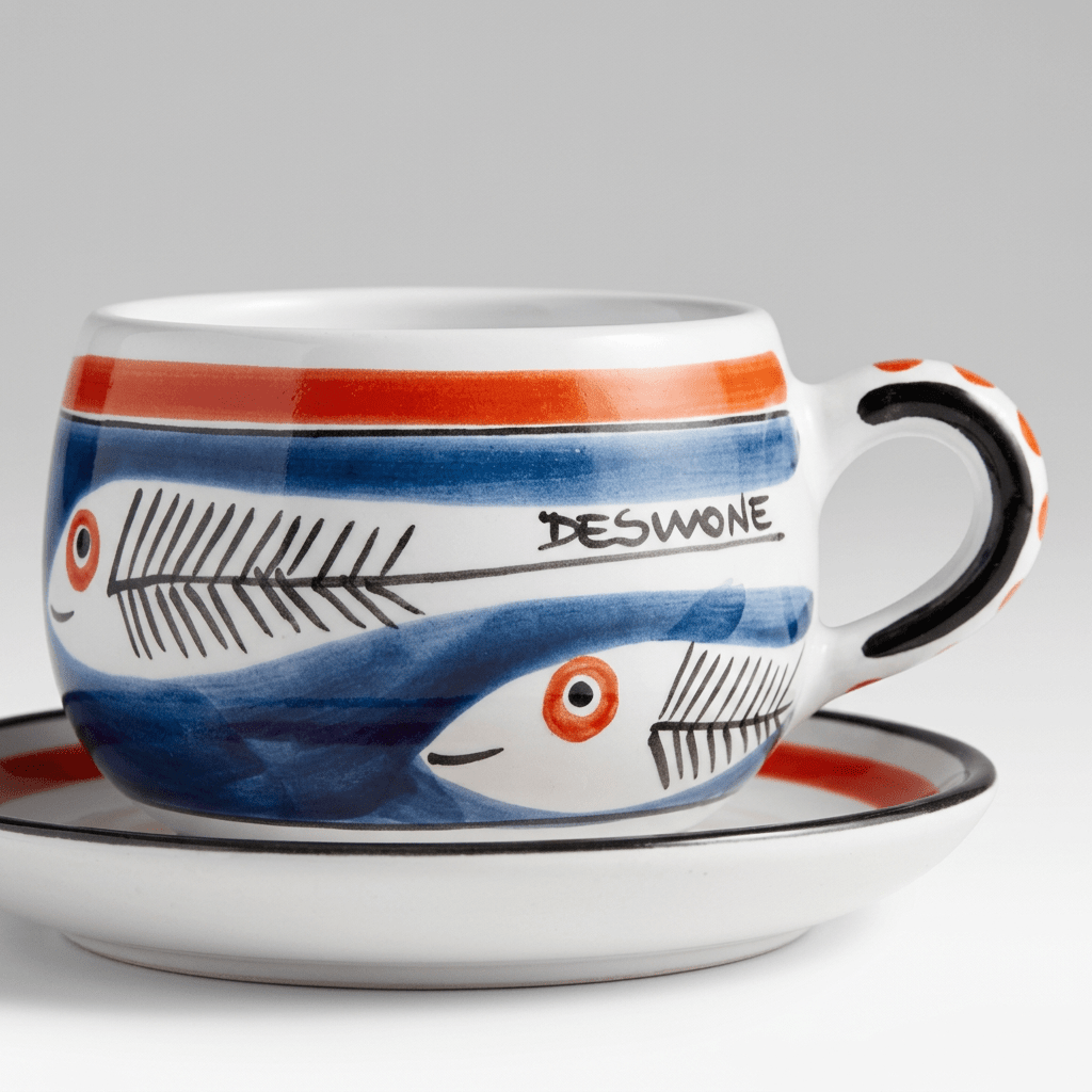 Tazza da Cappuccino con Piattino Itaca - Sua Maestà Sicilia