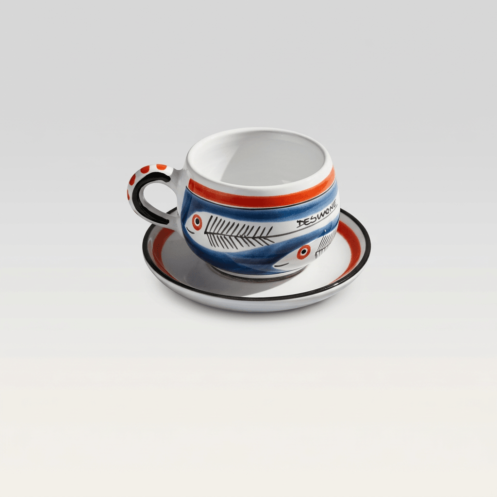Tazza da Cappuccino con Piattino Itaca - Sua Maestà Sicilia