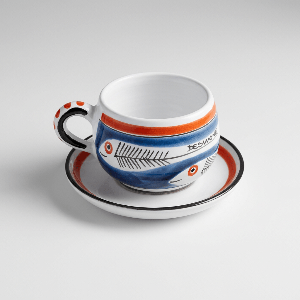 Tazza da Cappuccino con Piattino Itaca - Sua Maestà Sicilia