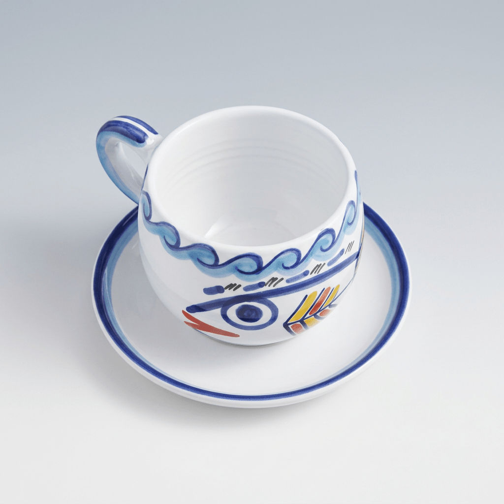 Tazza da Cappuccino con Piattino Levante - Sua Maestà Sicilia