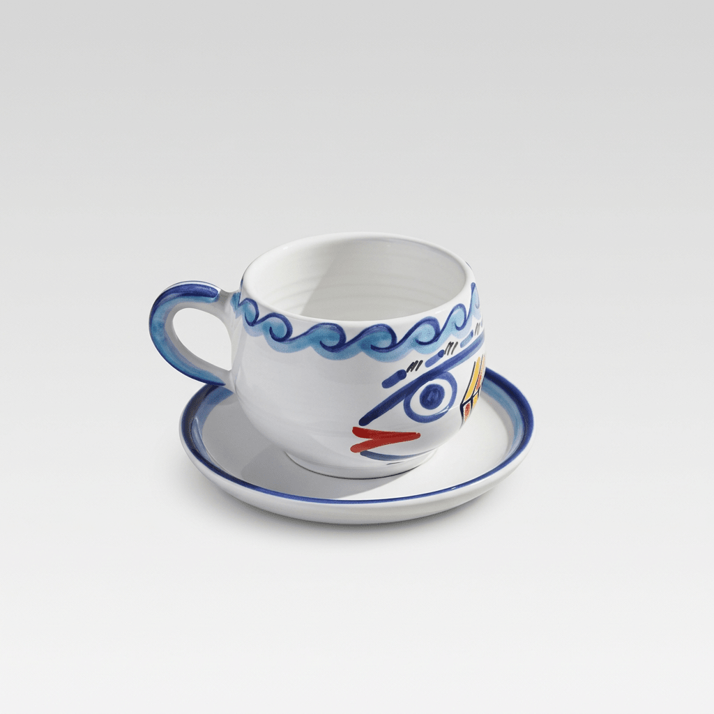 Tazza da Cappuccino con Piattino Levante - Sua Maestà Sicilia