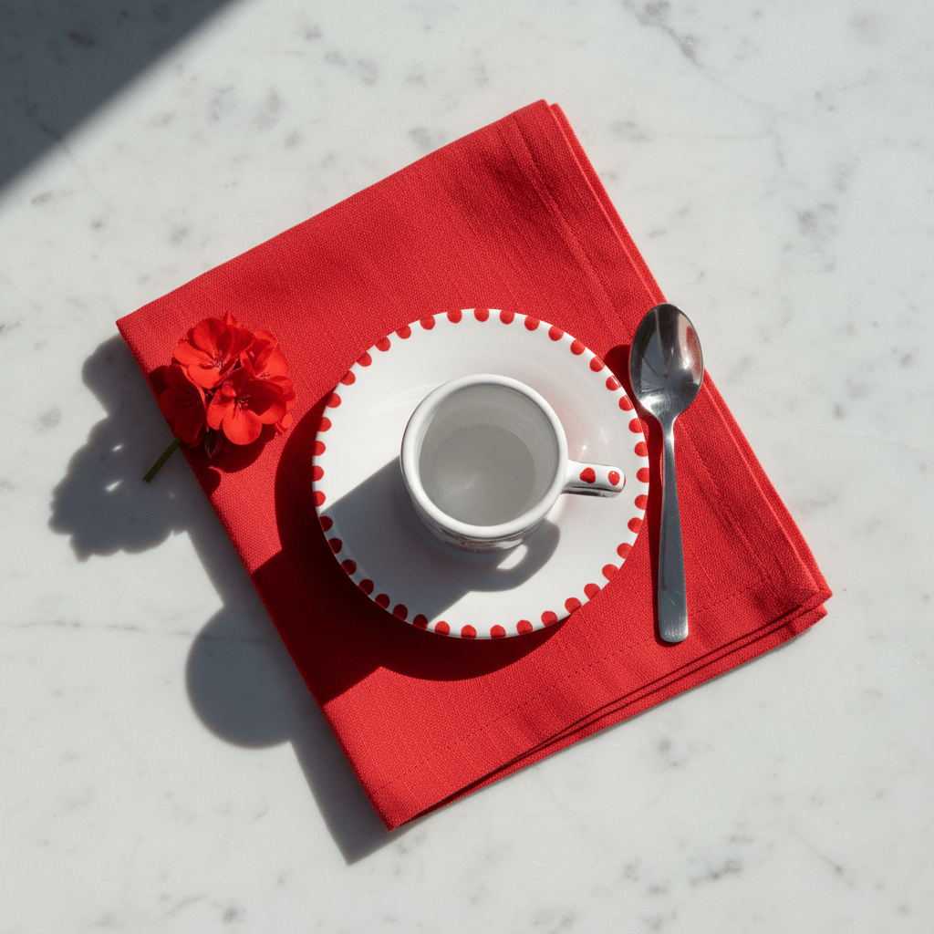 Tazzina da caffè cilindrica con piattino Fidanzati - Sua Maestà Sicilia
