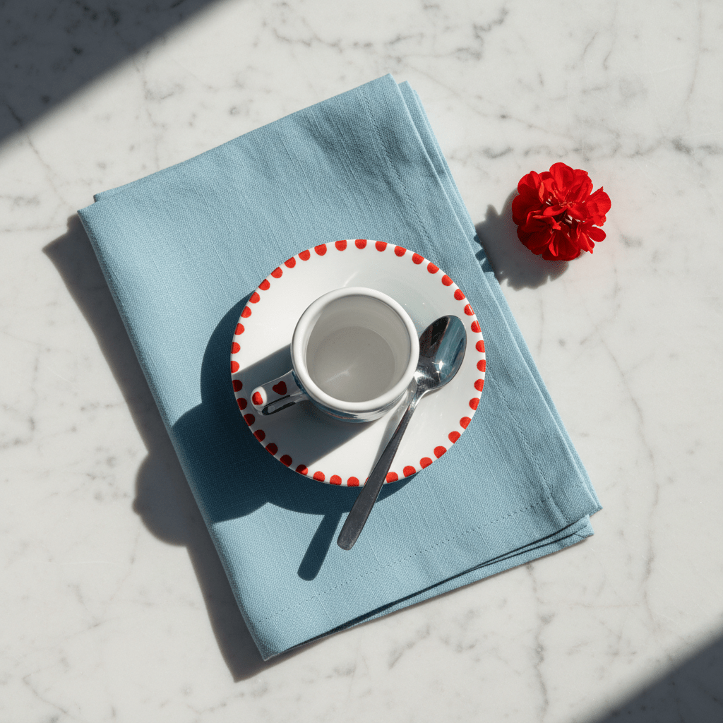 Tazzina da caffè cilindrica con piattino Gadir - Sua Maestà Sicilia