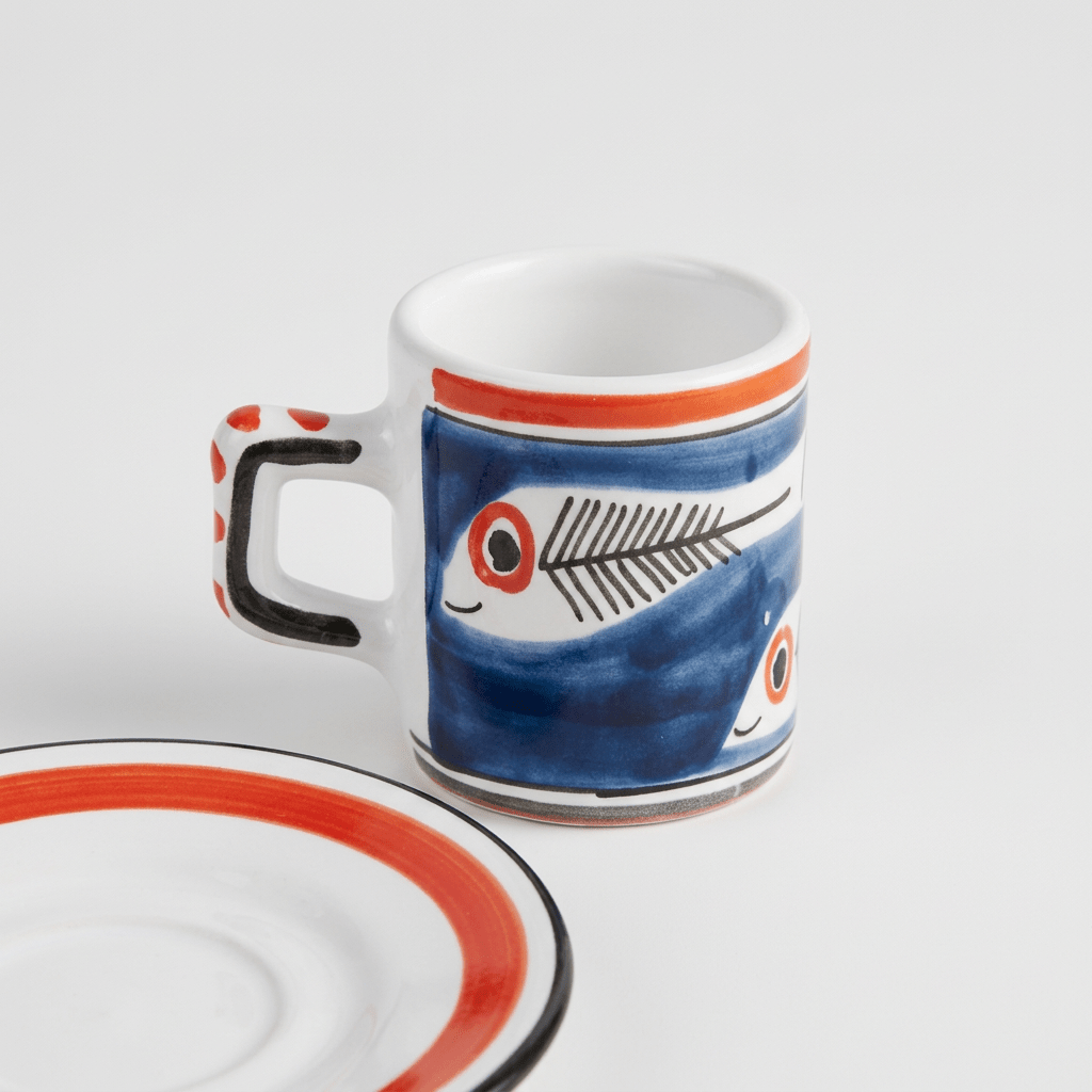 Tazzina da caffè cilindrica con piattino Itaca - Sua Maestà Sicilia