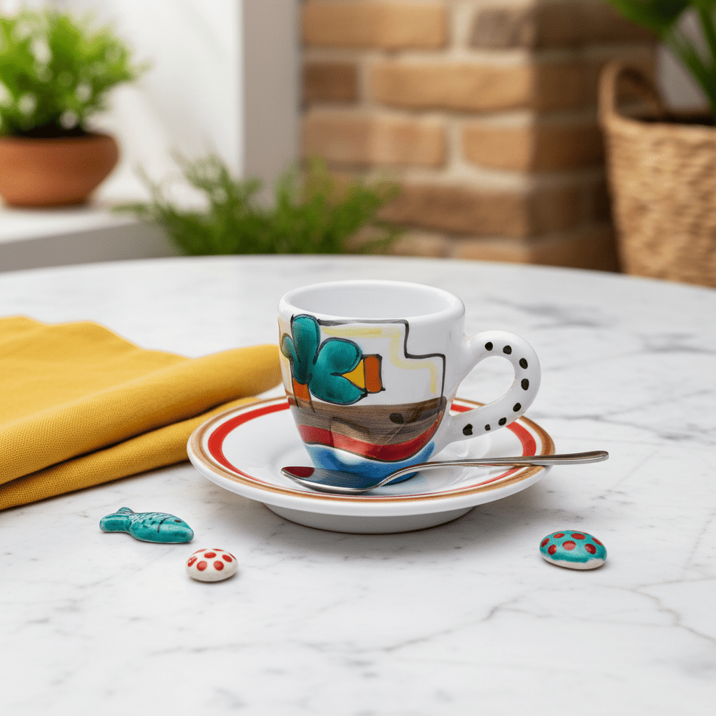 Tazzina da caffè con piattino Dammusi - Sua Maestà Sicilia