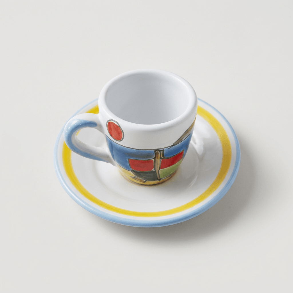 Tazzina da caffè con piattino Dammusi Elaborato - Sua Maestà Sicilia