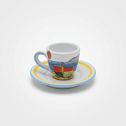 Tazzina da caffè con piattino Dammusi Elaborato - Sua Maestà Sicilia