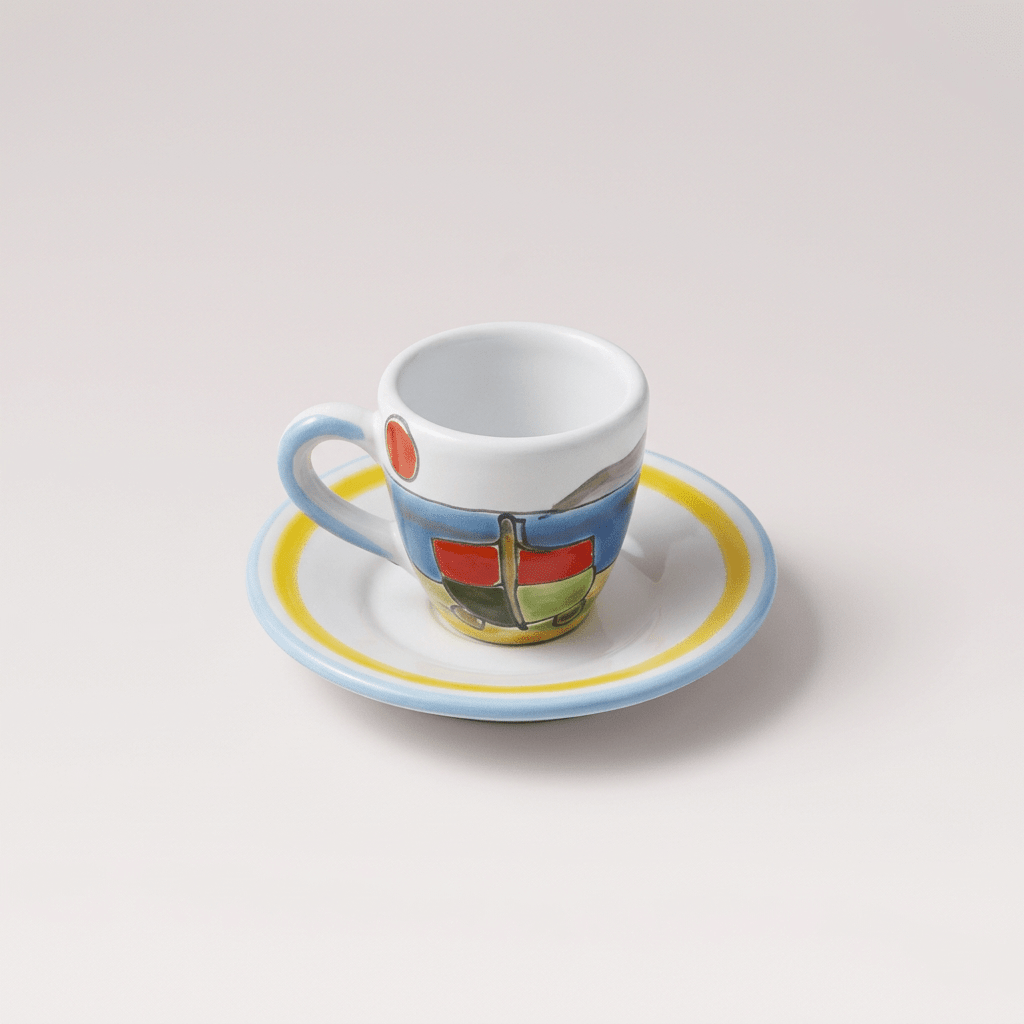 Tazzina da caffè con piattino Dammusi Elaborato - Sua Maestà Sicilia