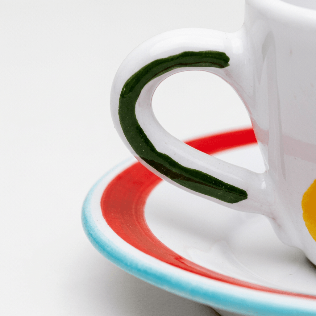 Tazzina da caffè con piattino Fantasia - Sua Maestà Sicilia