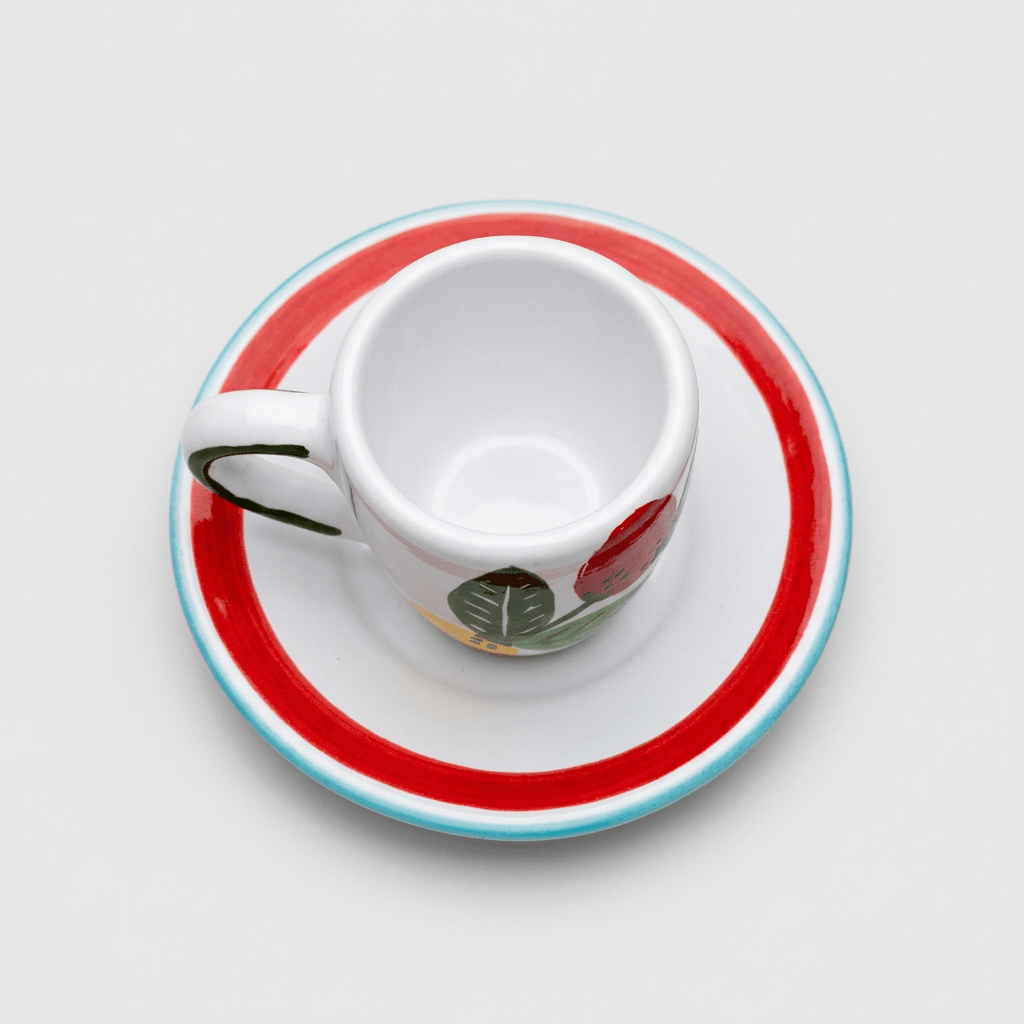 Tazzina da caffè con piattino Fantasia - Sua Maestà Sicilia
