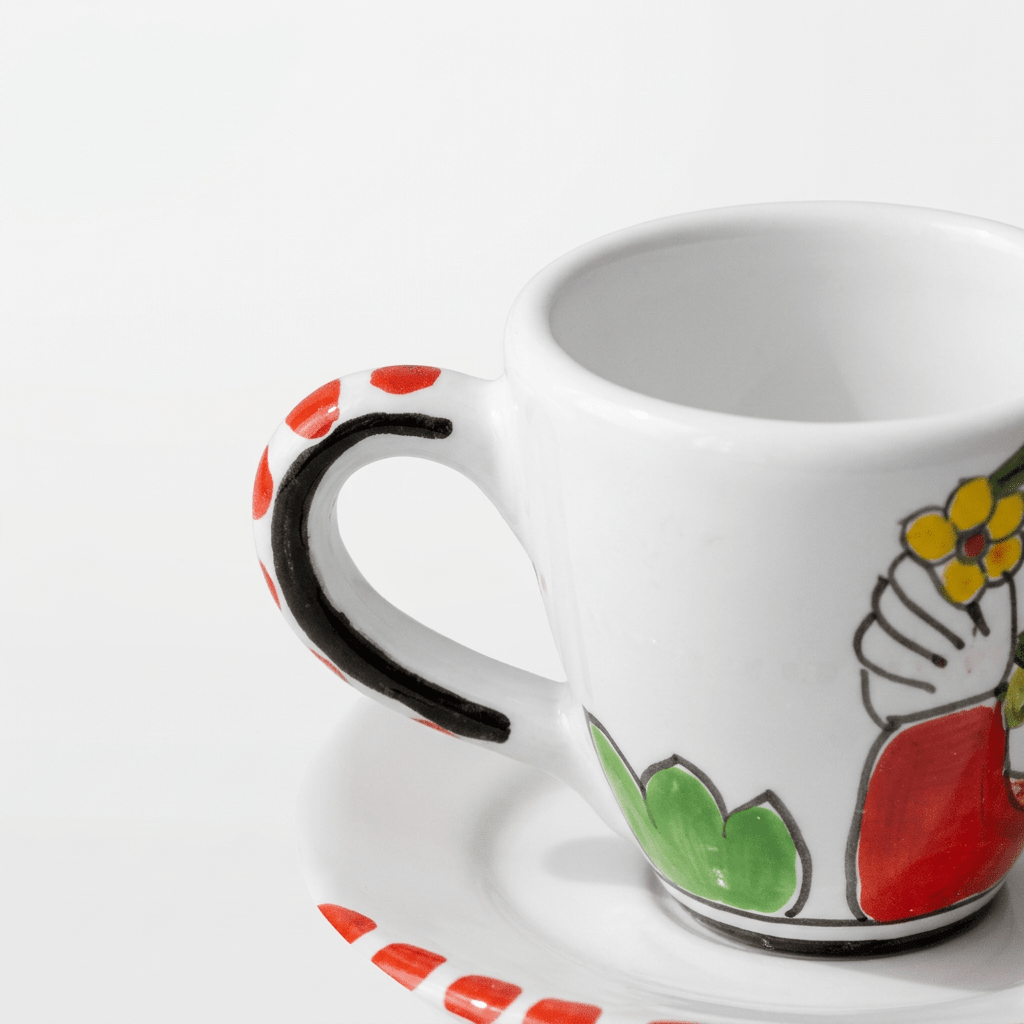 Tazzina da caffè con piattino Fidanzati - Sua Maestà Sicilia