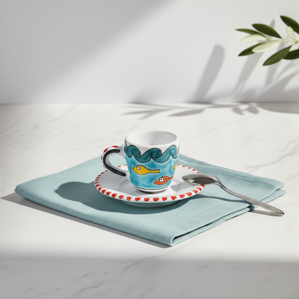 Tazzina da caffè con piattino Gadir - Sua Maestà Sicilia