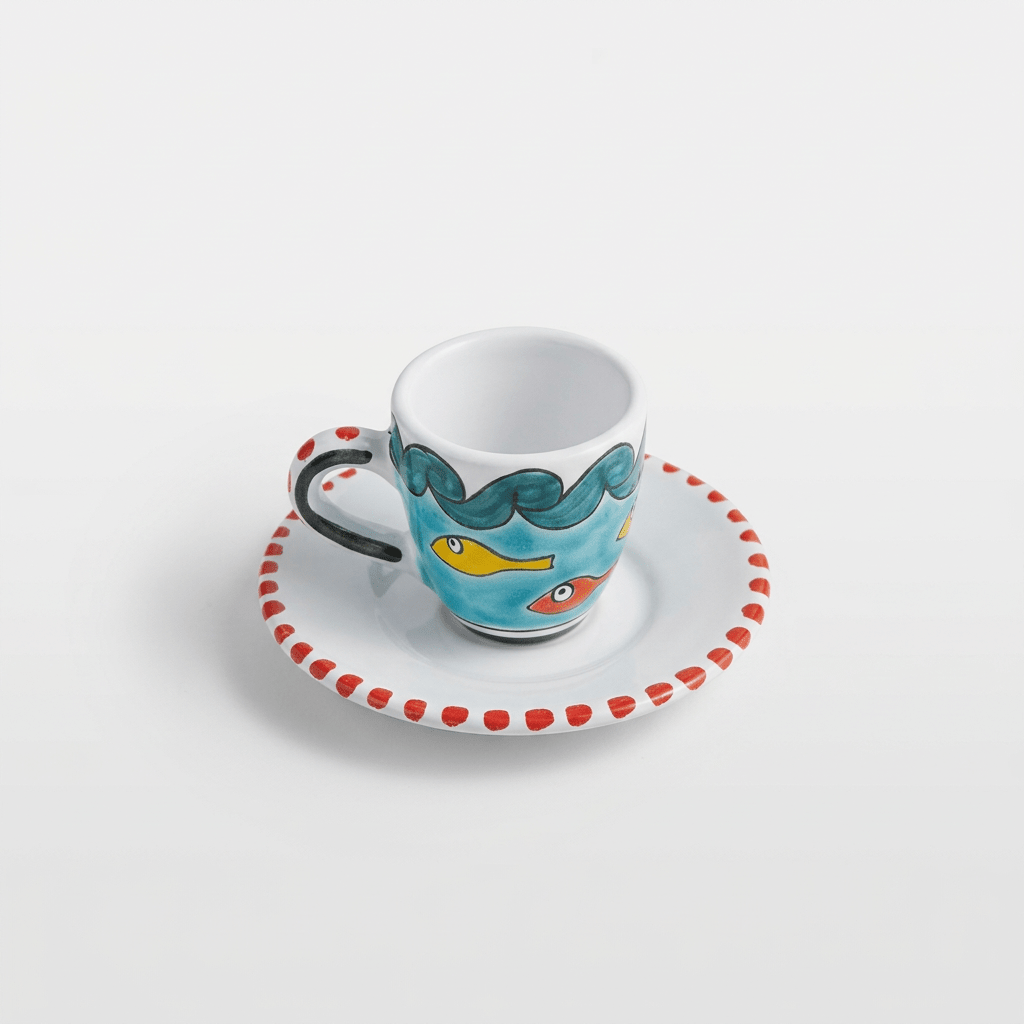 Tazzina da caffè con piattino Gadir - Sua Maestà Sicilia