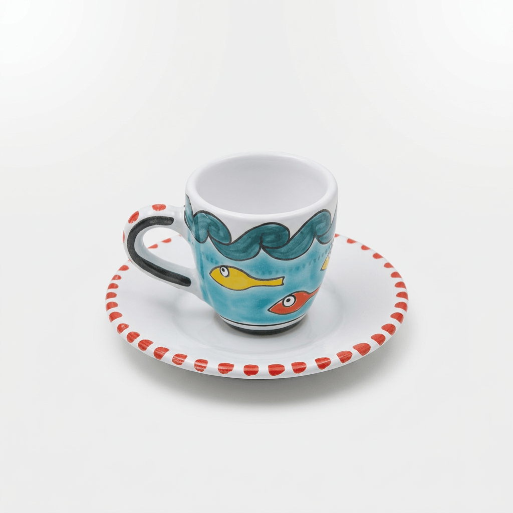 Tazzina da caffè con piattino Gadir - Sua Maestà Sicilia