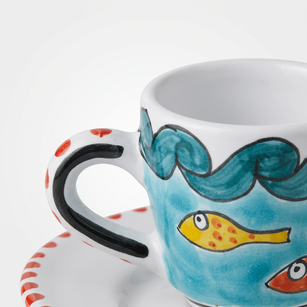 Tazzina da caffè con piattino Gadir - Sua Maestà Sicilia