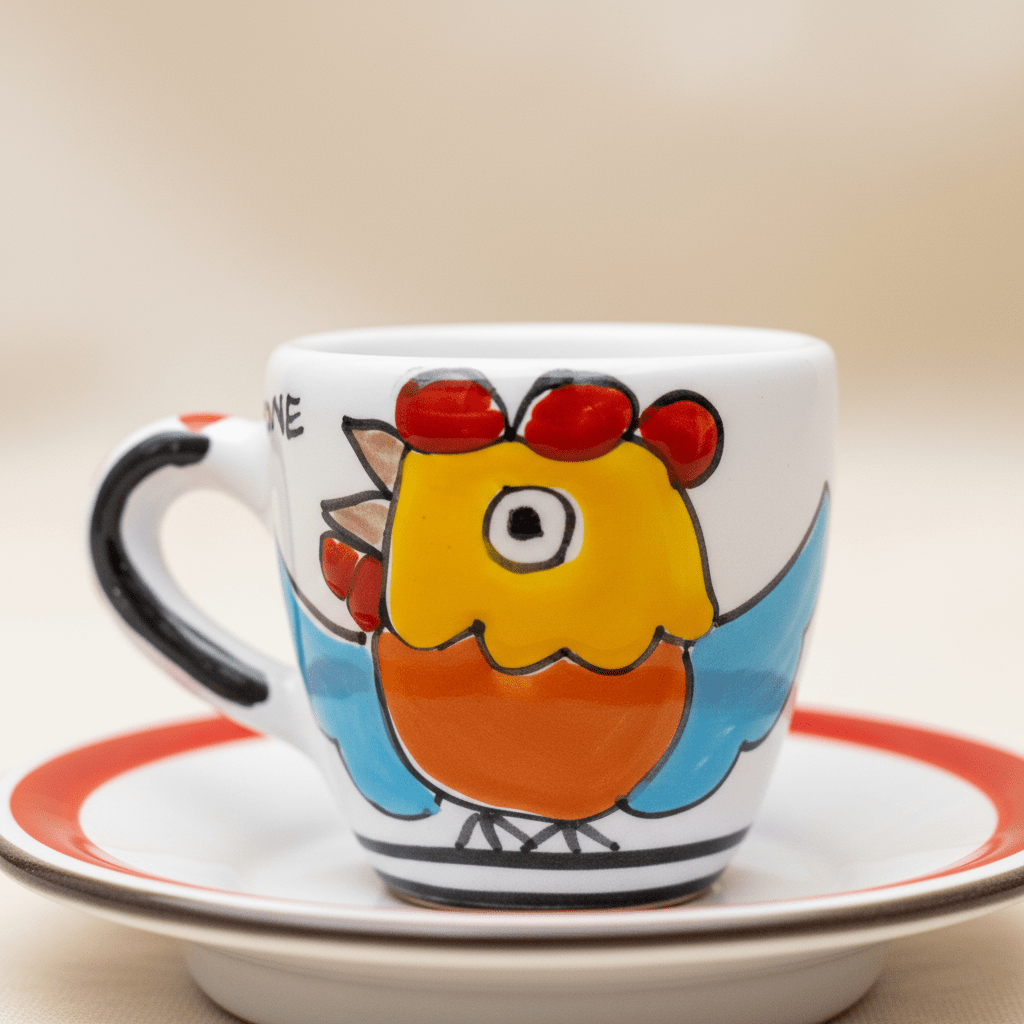 Tazzina da caffè con piattino Gallina - Sua Maestà Sicilia