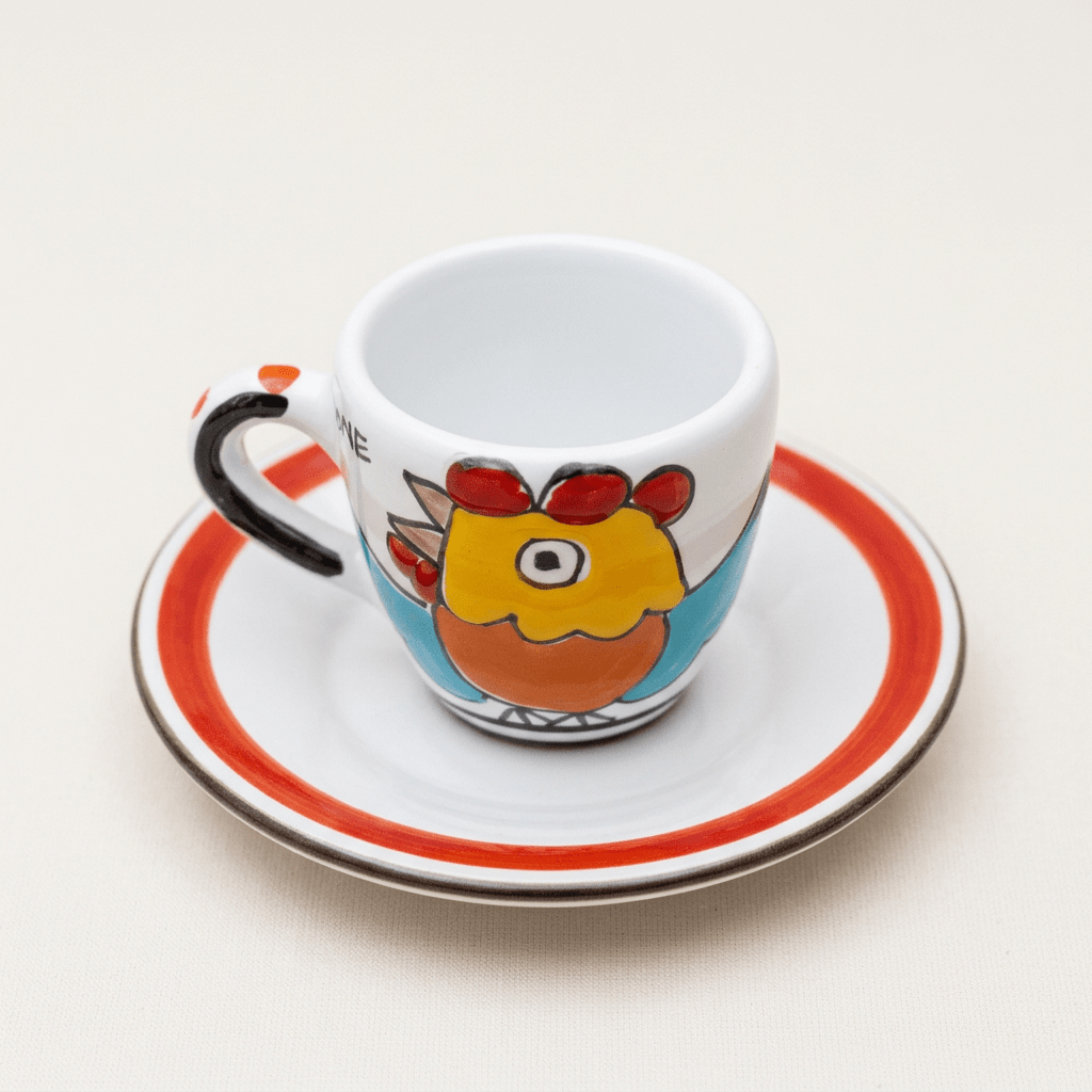 Tazzina da caffè con piattino Gallina - Sua Maestà Sicilia