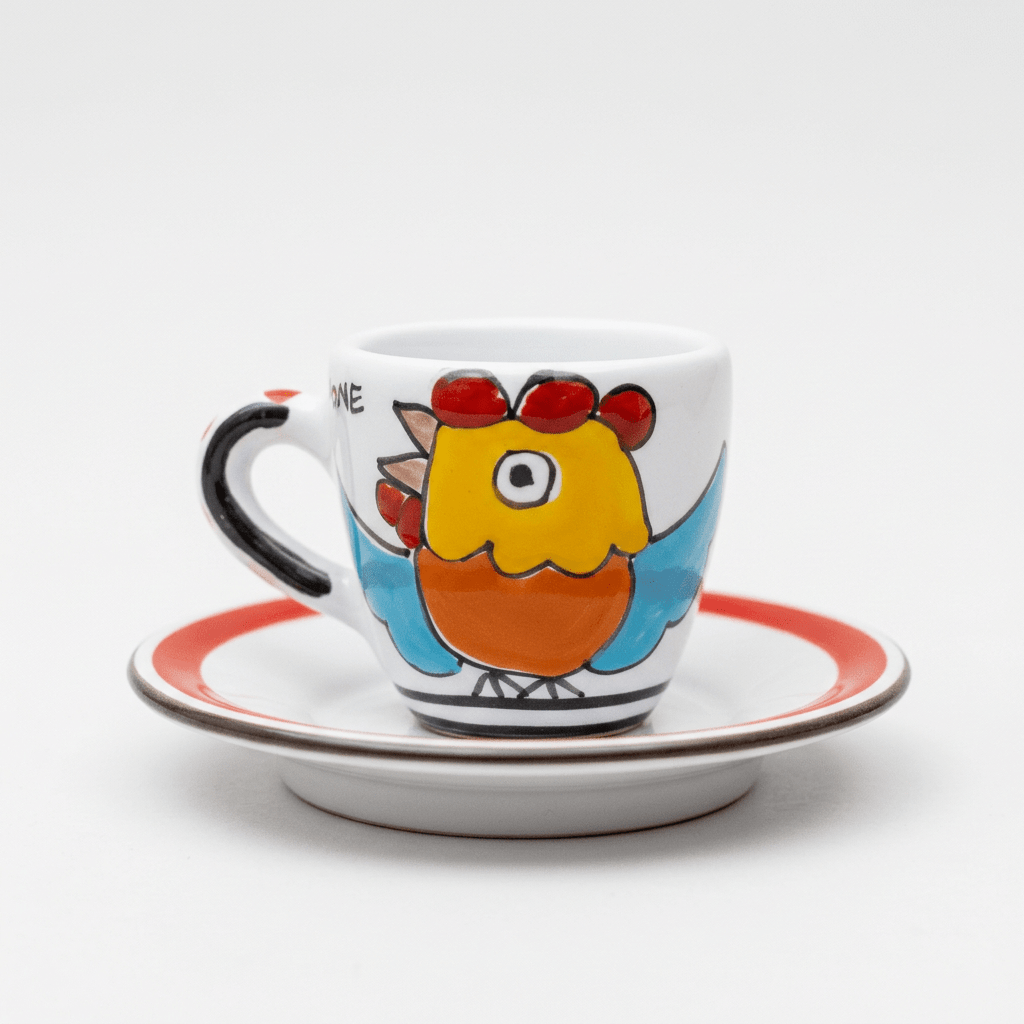 Tazzina da caffè con piattino Gallina - Sua Maestà Sicilia