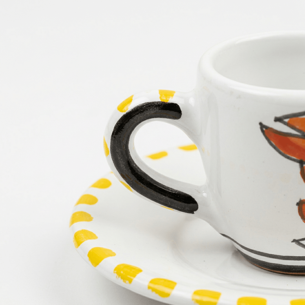 Tazzina da caffè con piattino Granchio - Sua Maestà Sicilia