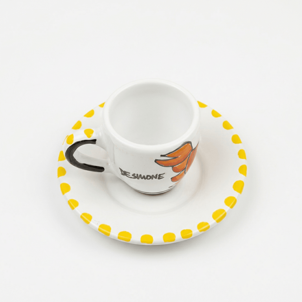 Tazzina da caffè con piattino Granchio - Sua Maestà Sicilia