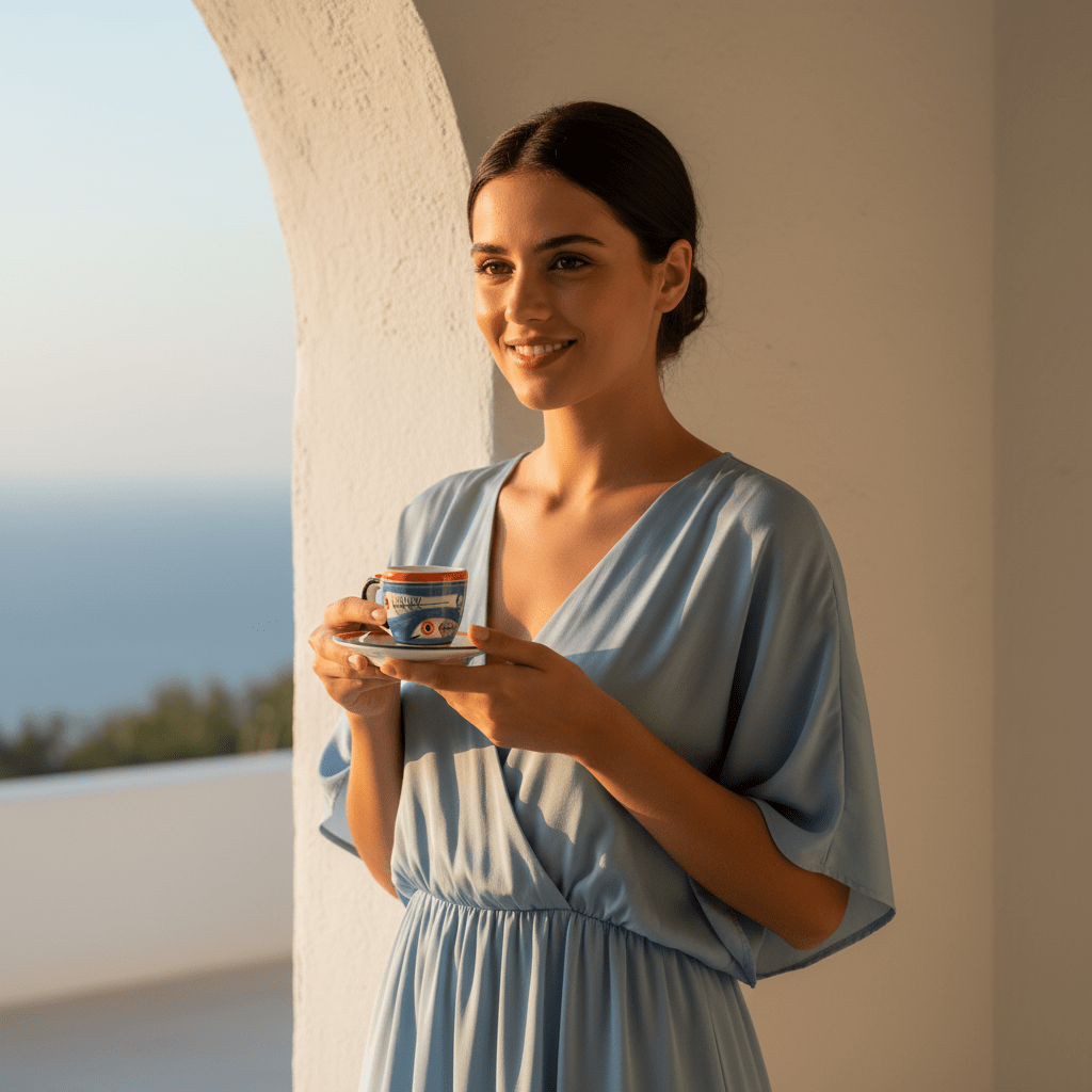 Tazzina da caffè con piattino Itaca - Sua Maestà Sicilia