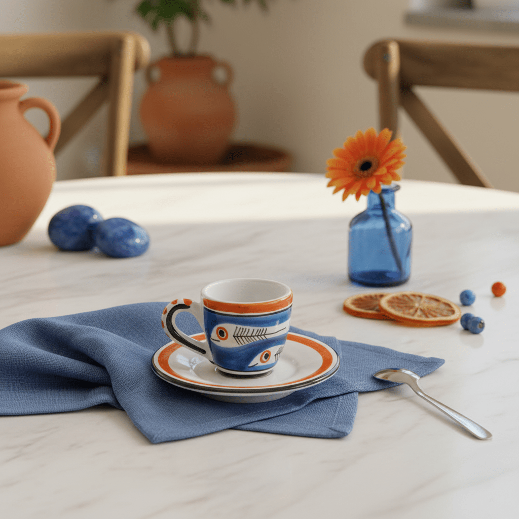 Tazzina da caffè con piattino Itaca - Sua Maestà Sicilia