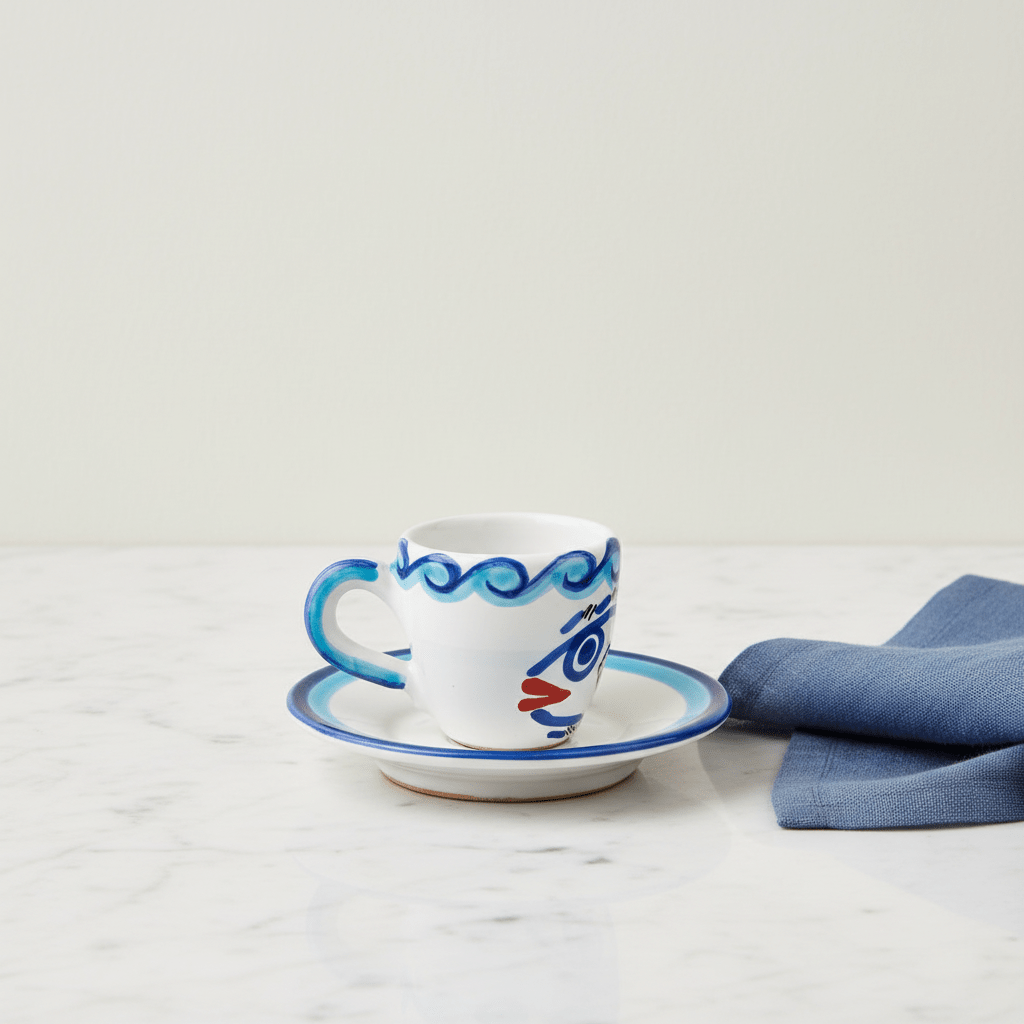 Tazzina da caffè con piattino Levante - Sua Maestà Sicilia