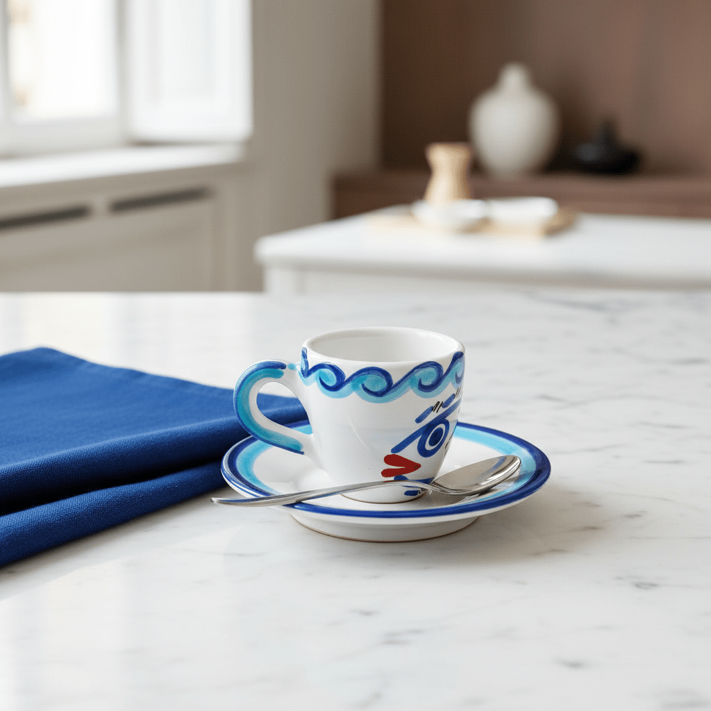 Tazzina da caffè con piattino Levante - Sua Maestà Sicilia