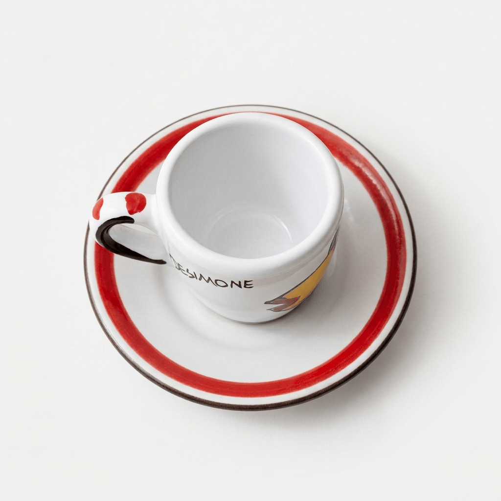 Tazzina da caffè con piattino Pesce - Sua Maestà Sicilia