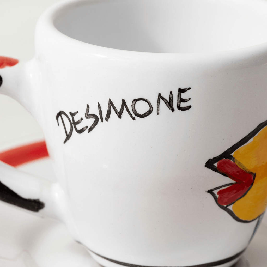 Tazzina da caffè con piattino Pesce - Sua Maestà Sicilia